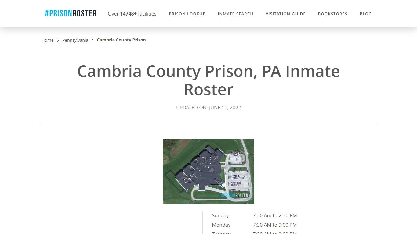 Cambria County Prison, PA Inmate Roster - Inmate Locator